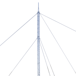 Kit de Torre Arriostrada de Techo de 12 m con Tramo STZ30 Galvanizado Electrolítico (No incluye retenida).