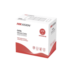 Bobina de Cable UTP 305 Metros (1000 Pies) / Cat 6 (24 AWG) / Color Negro / Uso en Exterior / 100% Cobre / Aplicaciones de CCTV 