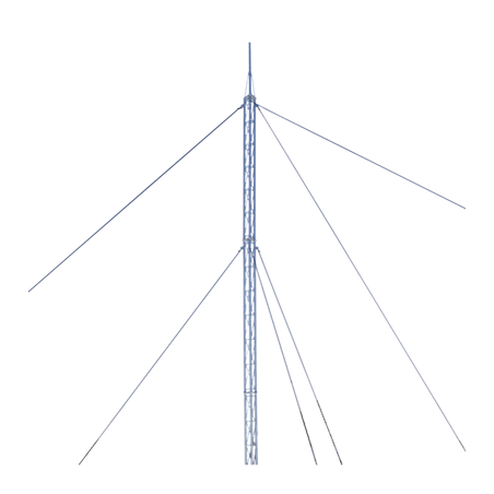 Kit de Torre Arriostrada de Techo de 24 m con Tramo STZ30G Galvanizada por Inmersión en Caliente (No incluye retenida).