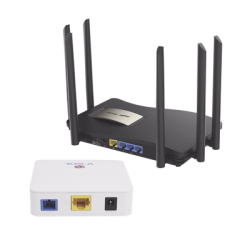 Kit 2 ONU Bridge V-Sol, Dual GPON/EPON con Router Home Mesh Ideal para distribuciones WISP de mayor cobertura Wi-Fi en Hogares y