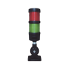 Torre LED Indicadora de estado de 2 niveles color Rojo y Verde, con Buzzer integrado a 85 dB, a 110-240 VCA con Montaje incluido