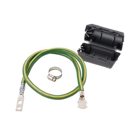 KIT de Tierra Física de Cable Blindado 6 AWG. Color Verde / Amarillo con Terminación en Extremos.