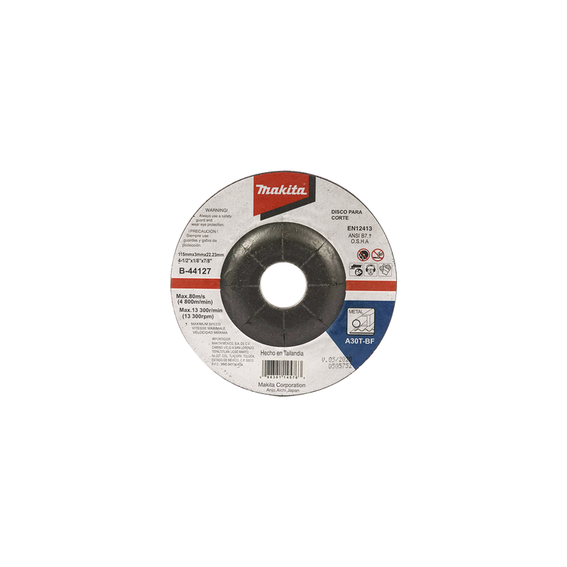 Disco de corte para metal de 4 1/2"