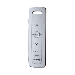 Control remoto 5 canales para motores de persiana Somfy con señal inalámbrica, instrucciones: sube, baja y detener, con posici