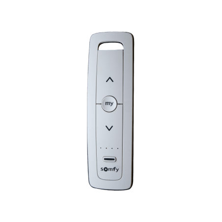 Control remoto 5 canales para motores de persiana Somfy con señal inalámbrica, instrucciones: sube, baja y detener, con posici