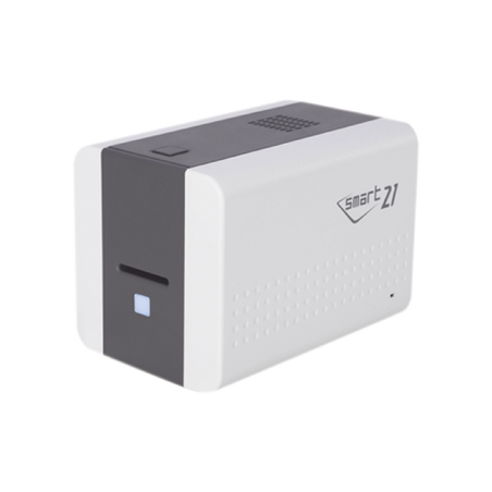 Impresora de Tarjetas Semi- automática SMART21 / Ingreso de Tarjetas Manual/Incluye Ribbon, Software y 100 Tarjetas PVC