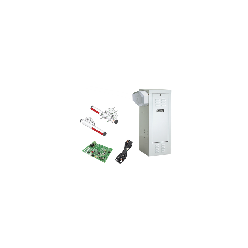 Kit de Barrera Vehicular 1601 de Uso CONTINUO Con Mástil de Aluminio 4 Metros / Incluye Sensor de Masa y Loop.