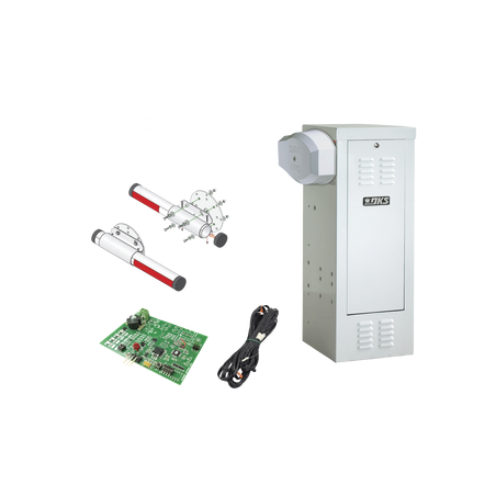 Kit de Barrera Vehicular 1601 de Uso CONTINUO Con Mástil de Aluminio 4 Metros / Incluye Sensor de Masa y Loop.