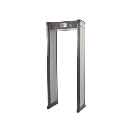 Arco Detector de Metales de 6 Zonas con Anclaje para Fijarse al Piso. Incluye Sensor IR para evitar falsas Alarmas / Certificado