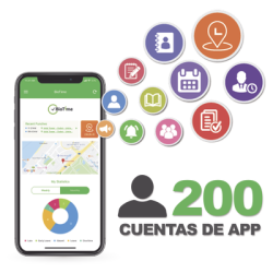 Licencia para realizar checadas de asistencia desde Smartphone (APP) con envío de fotografía y ubicación por GPS / Compatible
