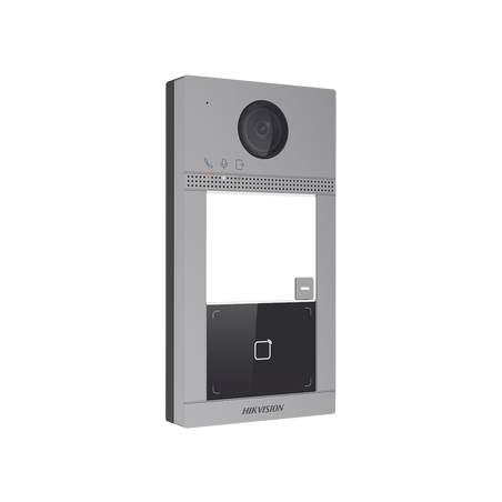 Videoportero IP 2 Megapixel / Llamada y Apertura Remota desde App Hik-Connect / PoE / Exterior IP65 + Antivandalico IK08 / 1 Dep