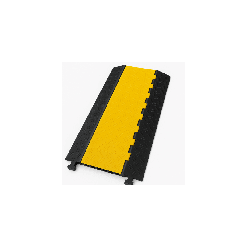 Protector de Cable de 3 Canales / Base de Goma y Tapa de Plástico / Tamaño del Canal 56x55MM / Capacidad de Carga 6.1 Tonelada