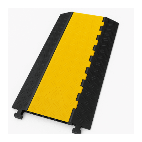 Protector de Cable de 3 Canales / Base de Goma y Tapa de Plástico / Tamaño del Canal 56x55MM / Capacidad de Carga 6.1 Tonelada