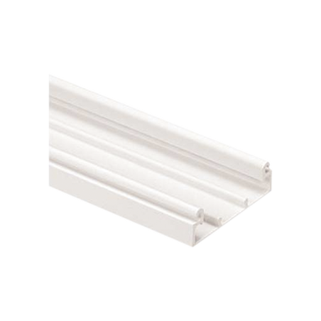 Base para canaleta T-70, de PVC rígido, con orificios perforados para montaje, 103.3 x 44.9 x 1828.8 mm, Color Blanco