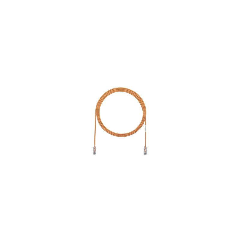 Cable de Parcheo TX6, UTP Cat6, Diámetro Reducido (28AWG), Color Naranja, 0.91 Metros (3 Pies)