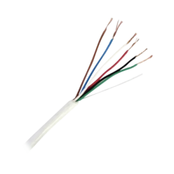 Bobina de Cable de 152 Metros (500 Pies) de 6 x 20 AWG / Blindado / Color Blanco / Aplicaciones en Control de Acceso, Audio e In
