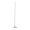 Mástil de 2 metros de 2" Diámetro, con Opresor, Base Soldada . Galvanizado por Inmersión en Caliente.