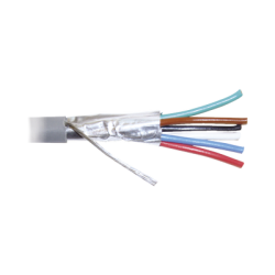 Bobina de 305 Metros (1000 Pies) de Cable 8 Conductores, 22 AWG, Tipo CMR, de Color Gris para Aplicaciones en Alarmas de Intrusi