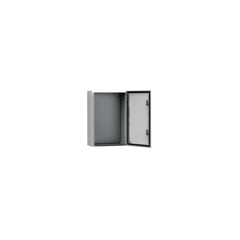 Gabinete de Uso Exterior MAS 600 x 400 x 240 mm NEMA 4/12/13 IP66 IK10 de Acero Dulce 1.5 mm con Platina de Montaje Incluida Col