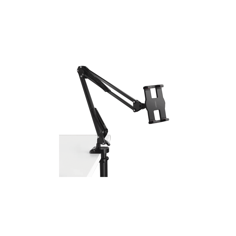 Soporte para Tableta con Brazo tipo Perezoso / Brazo Ajustable y Cabezal de 360° / 3 Perillas de Ajuste / Soporta dispositivos 