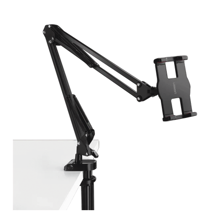Soporte para Tableta con Brazo tipo Perezoso / Brazo Ajustable y Cabezal de 360° / 3 Perillas de Ajuste / Soporta dispositivos 