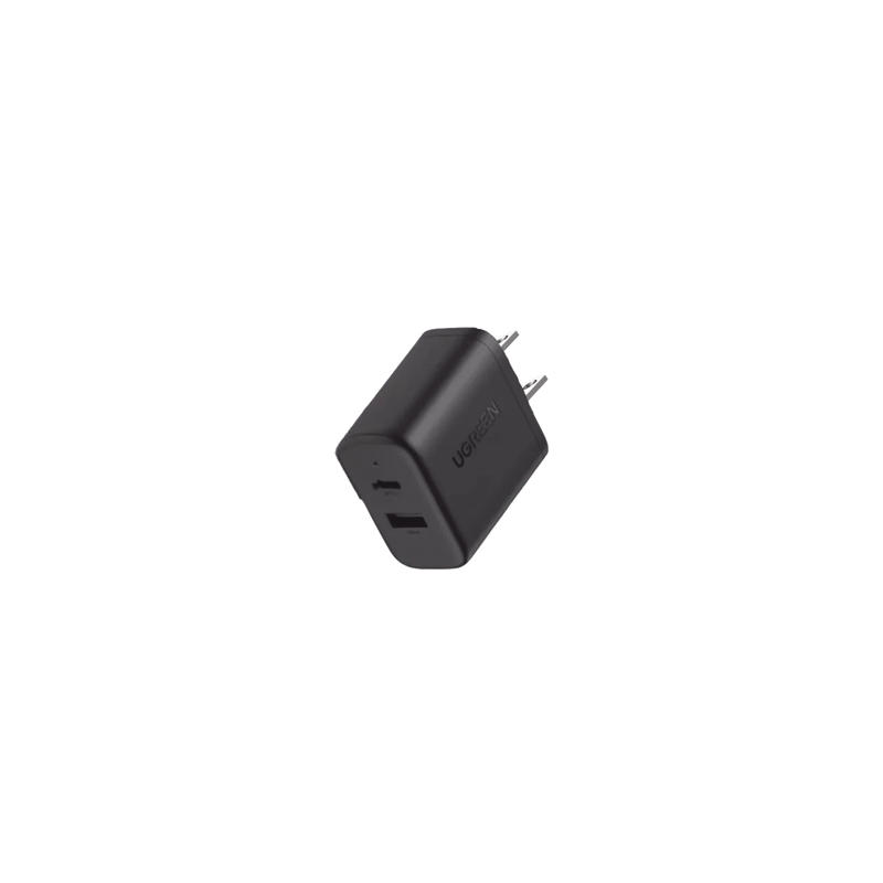 Cargador Rápido de 2 Puertos 20W Negro