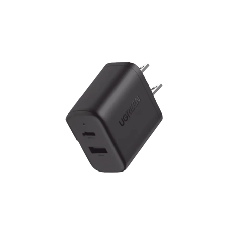 Cargador Rápido de 2 Puertos 20W Negro