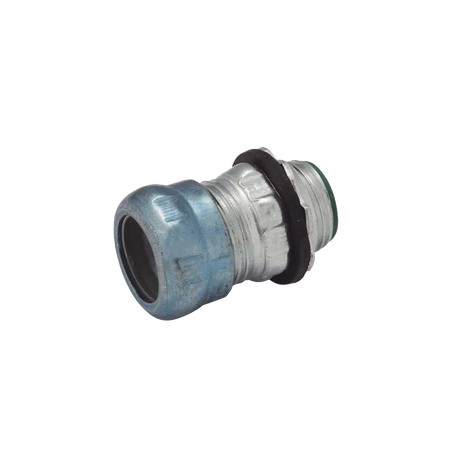 Conector de Compresión Impermeable aislado de Acero Galvanizado para Pared Delgada de 3/4" .