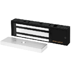 Chapa Magnética 1200 Lbs / En Color Negro / Con Sensor De Adherencia / Led De Estatus / Alimentación 12/24 Vdc Ajustable / Lib
