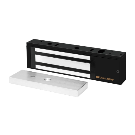 Chapa Magnética 1200 Lbs / En Color Negro / Con Sensor De Adherencia / Led De Estatus / Alimentación 12/24 Vdc Ajustable / Lib