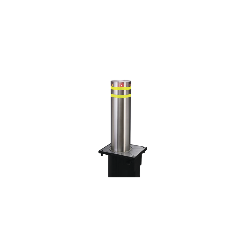 Pilona o Bolardo Neumático / 100% Acero Inoxidable / Alta Velocidad / 275MM Diámetro / Acabado de Lujo