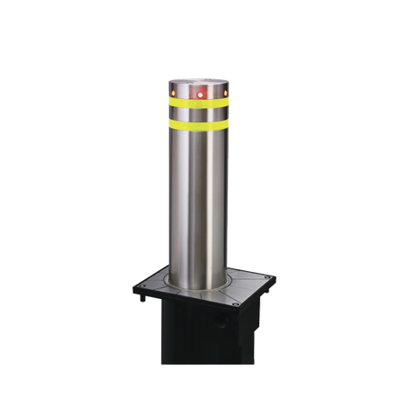 Pilona o Bolardo Neumático / 100% Acero Inoxidable / Alta Velocidad / 275MM Diámetro / Acabado de Lujo