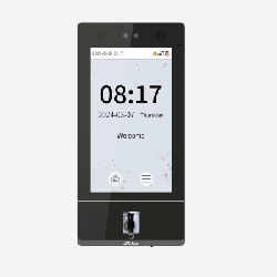 Terminal de Control de Acceso Biométrico / Autenticación Facial 1MP + Huella en Vidrio / Pantalla Táctil 7" / IP65 / Videopor