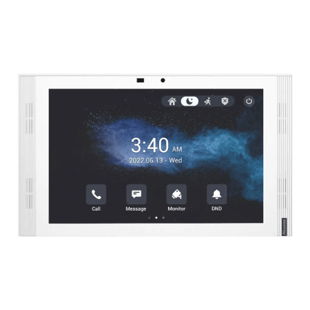 MONITOR COLOR BLANCO DE 10" IPS LCD / CERTIFICADO POR GOOGLE PLAY STORE / ANDROID 12 OS / WI-FI 6 / POE / SIP / ENTRADAS DE ALAR