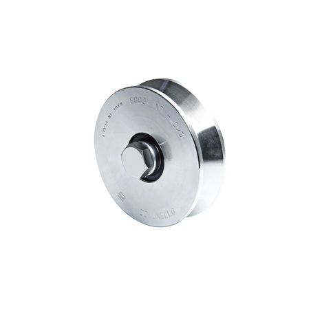 Rueda de 12 cm SIN Soporte Para Puertas Corredizas de Hasta 450 Kg / Canal Tipo "V"
