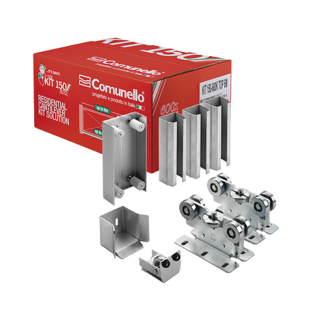 KIT para puertas autoportantes de hasta 3 m y 600 kg con rodillos de nylon