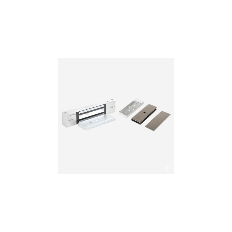 Kit Para Control de Acceso Incluye Chapa Magnética de 1200 Lbs / Montaje En "U" Para Puerta de Cristal / Uso Interior / Certifi