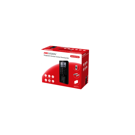 Kit Terminal Control Acceso Biométrico DS-KAS807 / Reconocimiento Facial y Huella Digital / 2.4" LCD / 5000 Huellas + 5000 Tarj