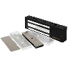 Kit Para Control de Acceso Incluye Chapa Magnética de 1200 Lbs Color Negro / Montaje En "U" Para Puerta de Cristal / Uso Interi