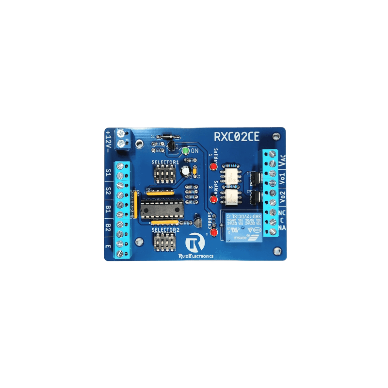 Controlador de Esclusas 2 Puertas / Alimentación 12VDC / Temporizadores Programables 0-30 seg / Entradas NC y NA / Salidas de P