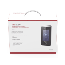 Kit de Control de Acceso TODO INCLUIDO con Lector de Rostros, QRs , Tarjetas y Huellas / 3,000 Rostros / Compatible con App Hik-