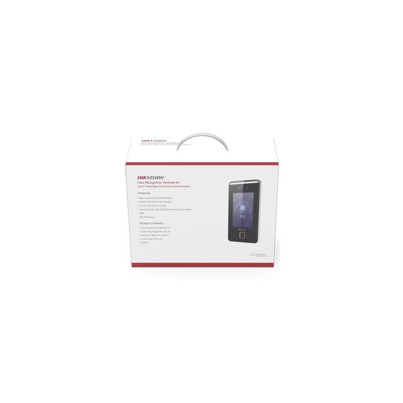 Kit de Control de Acceso TODO INCLUIDO con Lector de Rostros, QRs , Tarjetas y Huellas / 3,000 Rostros / Compatible con App Hik-