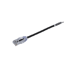 Cable de Parcheo UTP Cat6A, CM/LSZH, Diámetro Reducido (28AWG), Color Negro, 0.30 Metros (1 Pie)