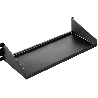 Estante para Rack 19 Pulgadas, Single-Sided Shelf, Capacidad de Carga 34 kg, Ventilado, Acero Dulce, Negro, 2U, Dimensiones 482x