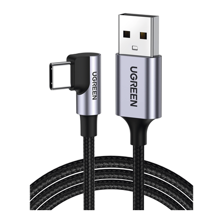 Cable USB-A a USB-C | 2 Metros (6.56 Pies) | Conector con Ángulo Recto de 90° | Carga Rápida de hasta 60W | 480 Mbps | PD3.0 