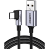 Cable USB-A a USB-C | 2 Metros (6.56 Pies) | Conector con Ángulo Recto de 90° | Carga Rápida de hasta 60W | 480 Mbps | PD3.0 