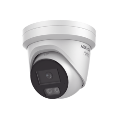 Turret IP 4 Megapixel / Imagen a color 24/7 / Lente 2.8 mm / Luz Blanca 40 mts / Exterior IP67 / Micrófono Integrado / WDR 120 