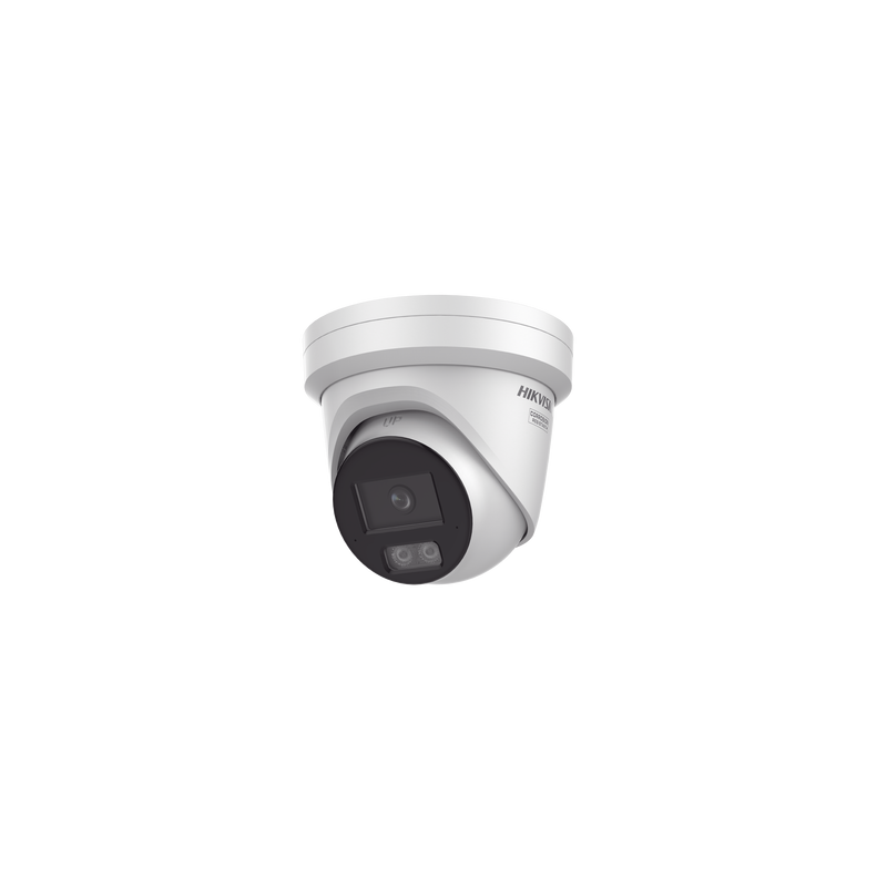 Turret IP 4 Megapixel / Imagen a color 24/7 / Lente 2.8 mm / Luz Blanca 40 mts / Exterior IP67 / Micrófono Integrado / WDR 120 