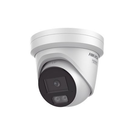 Turret IP 4 Megapixel / Imagen a color 24/7 / Lente 2.8 mm / Luz Blanca 40 mts / Exterior IP67 / Micrófono Integrado / WDR 120 