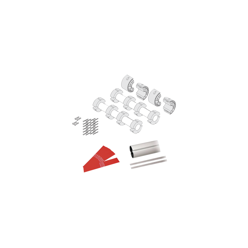 Kit de mástil para barreras GARD8 / Incluye 2 secciones tubulares de 4m / Incluye tiras reflejantes / Incluye unión central